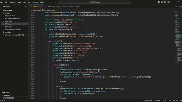ATM console based java application смотреть онлайн
