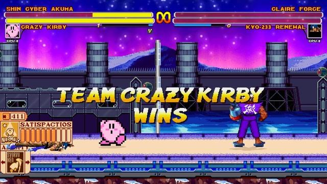 Dynamic Duo! Crazy Kirby & Shin Cyber Akuma vs Kyo-233 Renewal & Claire Force [IKEMEN GO/Mugen] смотреть онлайн
