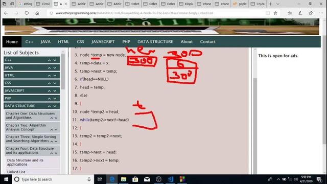 #49 Circular Singly linked list Adding a node to the end Tutorial in Amharic | በአማርኛ смотреть онлайн