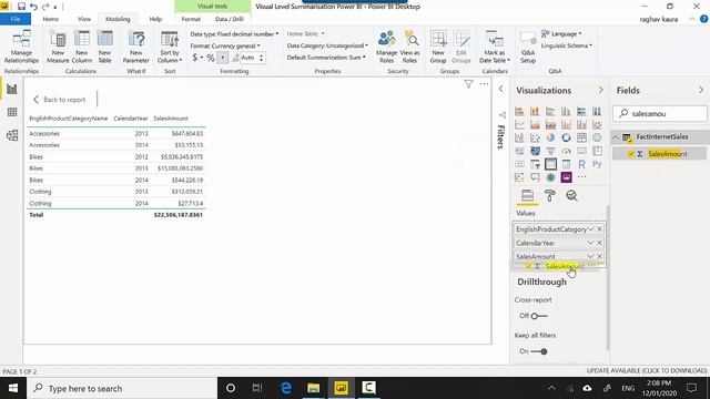 Change the default summarisation for a field at visual level power bi смотреть онлайн