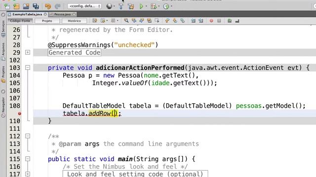 Java Swing - JTable смотреть онлайн