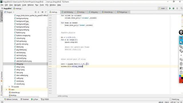 Angry Bird Game in Python #15: Blit Character and Play Game смотреть онлайн