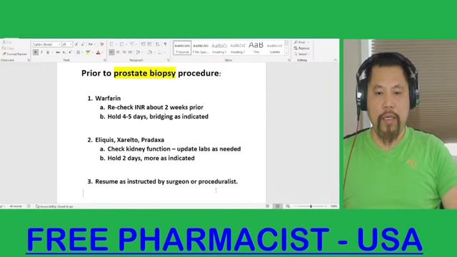 Prior to procedure/surgery - Anticoagulants and Others | Free Rx - USA Daily Live Stream смотреть онлайн