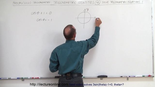 PreCalculus - Trigonometry: Trig Identities (45 of 57) Solve cos(theta)+1=0, theta=? смотреть онлайн