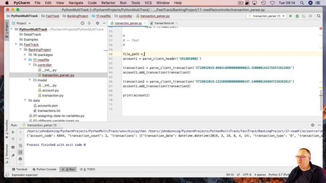 028 :: Python - reading files - reading the transaction file смотреть онлайн