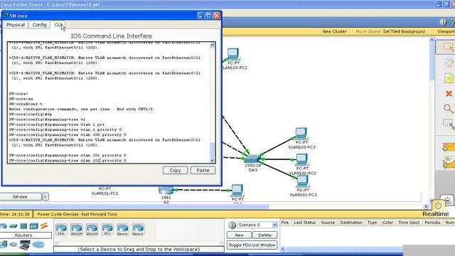 Настройка STP для нескольких VLAN | Cisco Routing & Switching. Шаг 18 смотреть онлайн