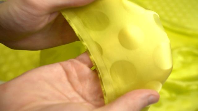 Ткань подкладочная жаккард круги (желтый) 100% вискоза смотреть онлайн