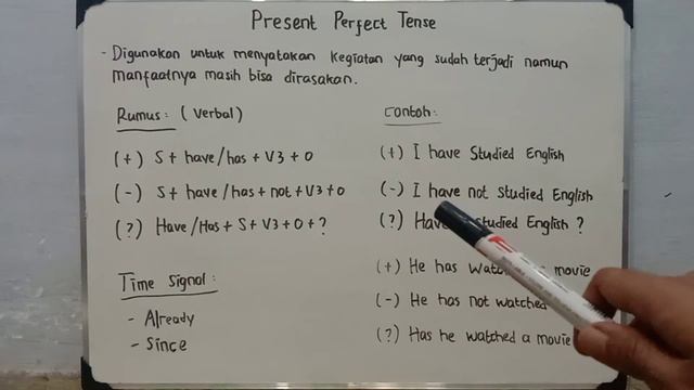 Present Perfect Tense ( Verbal ) / Rumus Time Signal Dan Contoh Kalimat смотреть онлайн