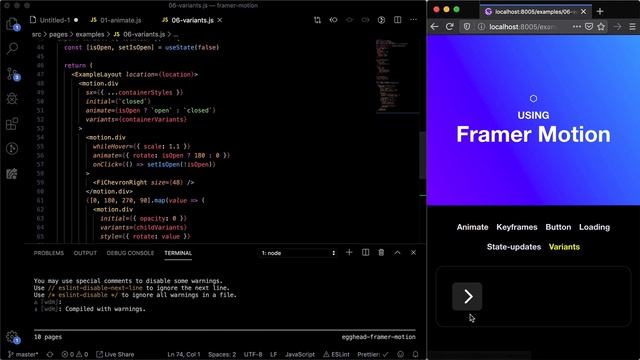 Using Framer Motion to animate React Components смотреть онлайн