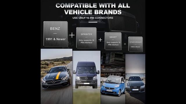 ANCEL BZ700 Professional OBD2 Scanner for Mercedes Benz Sprinter Smart смотреть онлайн
