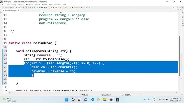 Program to check String is Palindrome or Not | Palindrome String смотреть онлайн