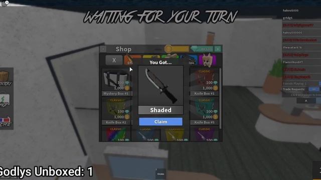 Mm2 Godly Unboxing Video/Roblox Testing server смотреть онлайн