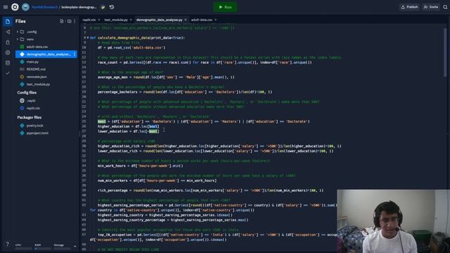 Programming and Manipulating DATA! Demographic Data Analyzer: Data Analysis with Python: Part 2 смотреть онлайн