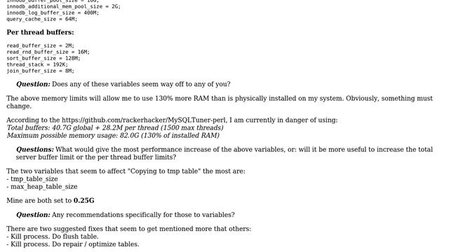 Databases: MySQL performance tuning + queries stuck on "Copying to tmp table" смотреть онлайн