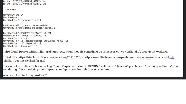 Can't access Dashboard of a Multisite Wordpress. Chrome results in "ERR_TOO_MANY_REDIRECTS" смотреть онлайн