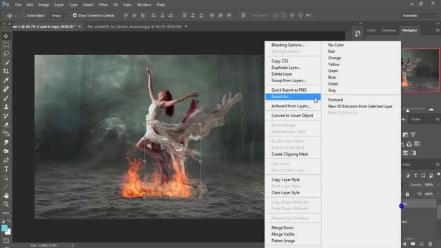 Burning dance fire effect manipulation | photoshop tutorial смотреть онлайн