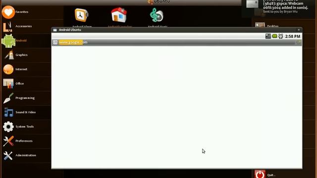 Android applications running natively on Ubuntu Netbook Remix смотреть онлайн