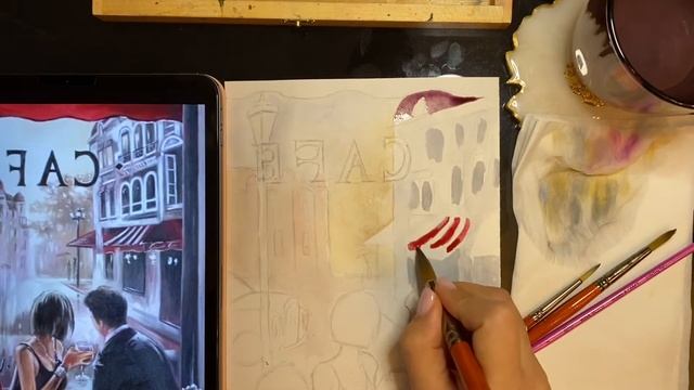 ПОДРОБНЫЙ ВИДЕО-УРОК // Акварельный скетч смотреть онлайн