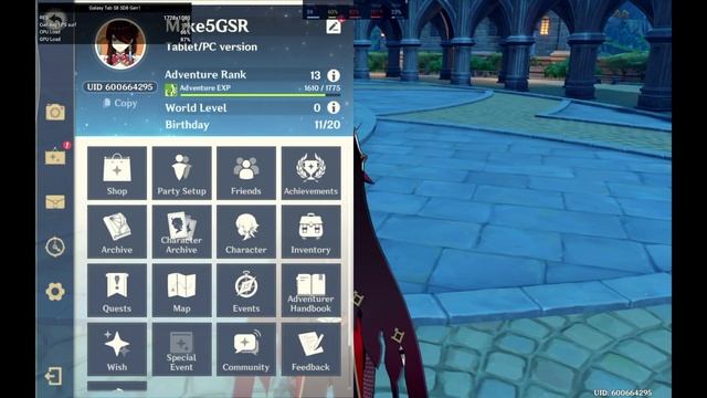 Genshin Impact 2.7 update - Samsung Galaxy Tab S8 - fps and render resolution смотреть онлайн
