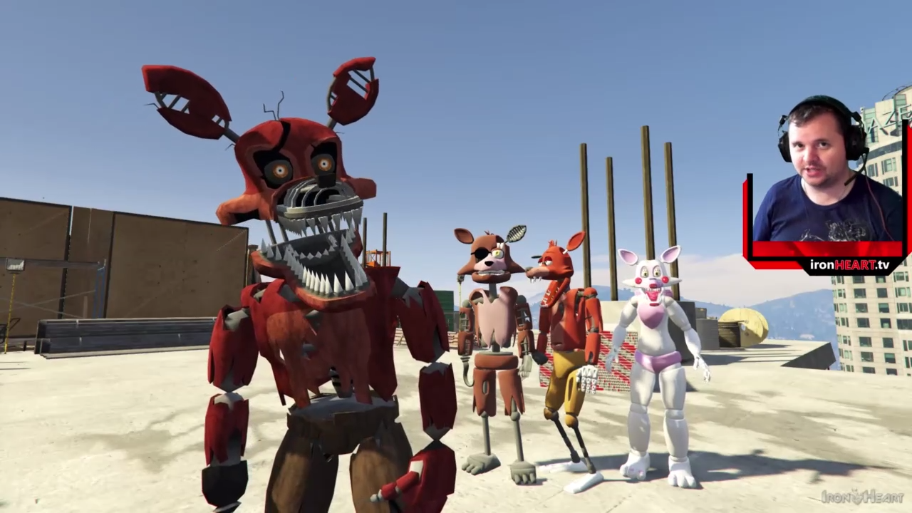 АНИМАТРОНИКИ FNAF ФОКСИ ЗАНИМАЮТСЯ ПАРКУРОМ! ВИДЕО ОБЗОР МОДОВ GTA V! GTA 5 MODS ONLINE ГТА 5 МОДЫ смотреть онлайн