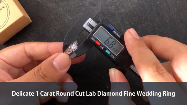 Delicate 1 Carat Round Cut Lab Diamond Fine Wedding Ring смотреть онлайн