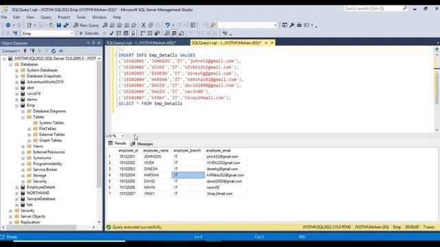 Writing SQL query for email validation смотреть онлайн