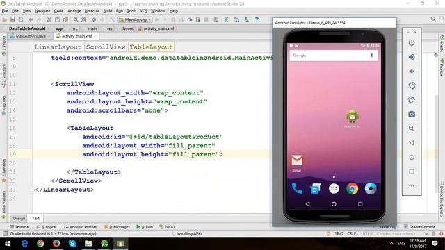 DataTable in Android смотреть онлайн