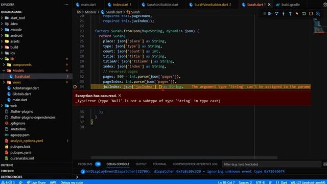 learn flutter. _TypeError (type 'Null' is not a subtype of type 'String' in type cast) смотреть онлайн