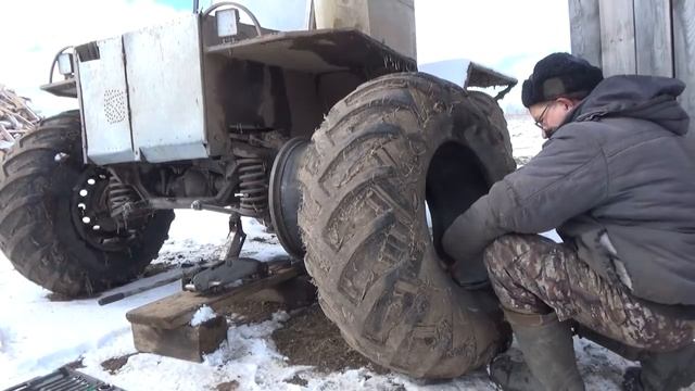 Ремонт колеса на вездеходе. смотреть онлайн