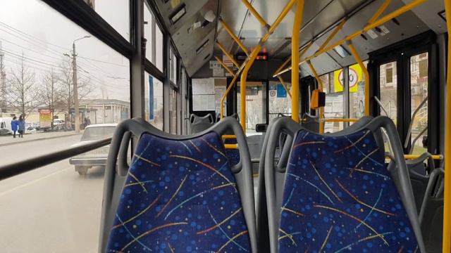 Севастополбский троллейбус на ЛАЗ Е183А1 №2035 на 4 маршруте Поездка 28.02.2023г.