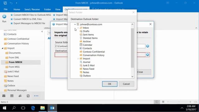 Import Messages from MBOX to Outlook смотреть онлайн