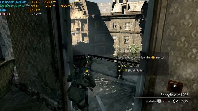 Sniper Elite V2 Remaster LowEnd Gameplay On Celeron N2840 || Ram 4GB || Nvidia GeForce 820M смотреть онлайн