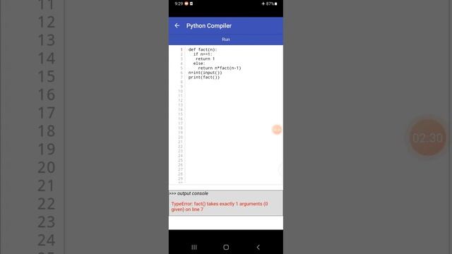 how to find the factorial of any number in python смотреть онлайн