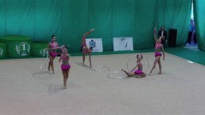 Групповое выступление гимнасток