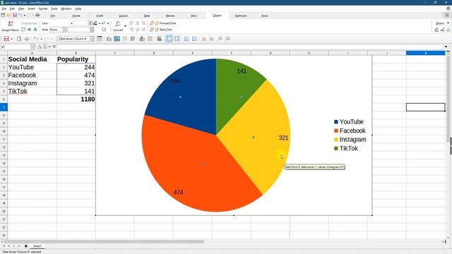 How to create pie charts in Libre Office 7 Calc смотреть онлайн