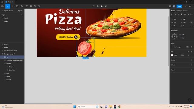 Figma Tutorial Pizza banner | Free Download | Vizon смотреть онлайн