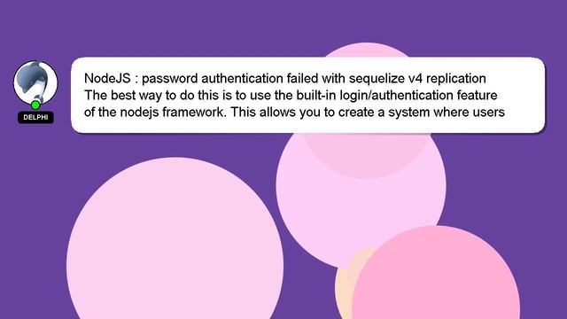 NodeJS : password authentication failed with sequelize v4 replication смотреть онлайн