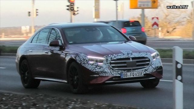 Mercedes Erlkönig W214 E-Klasse 2013 Leicht Getarnt * Less Camouflaged E-Class Prototype 4K SPY VID