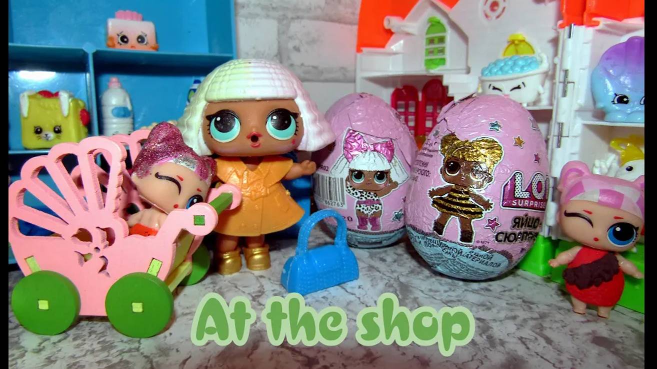 #Куклы ЛОЛ в магазине. #LOLSURPRISE at the shop. #Распаковка шоколадных яиц ЛОЛ. смотреть онлайн