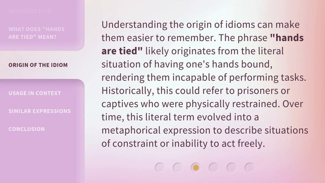 Understanding "Hands Are Tied": Unraveling Idioms in English смотреть онлайн