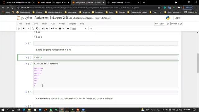 Assignment 6 ।। Nested Loop and Control Statements।। Python for Research смотреть онлайн