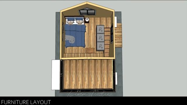 TINY HOUSE DESIGN With Loft (4 X 5 M) (13x16ft)