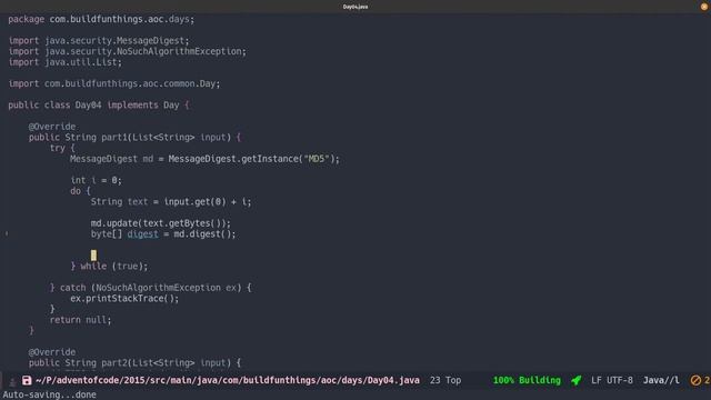 Advent of Code 2015 puzzle 04 [Java] смотреть онлайн