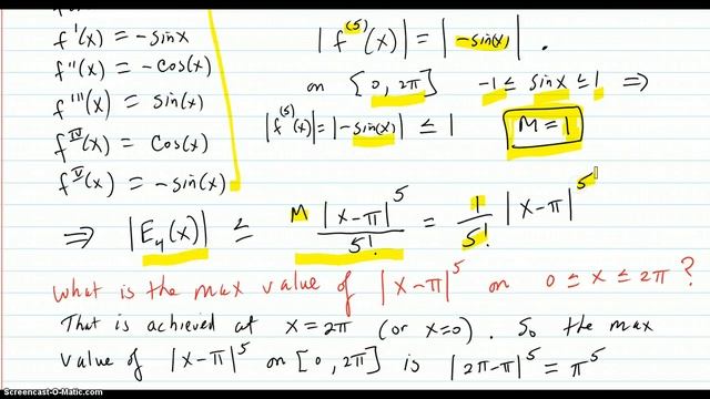 Find the error bound for a Taylor polynomial смотреть онлайн