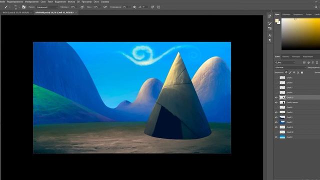 Рисуем фон для мультика. SPEED PAINT смотреть онлайн