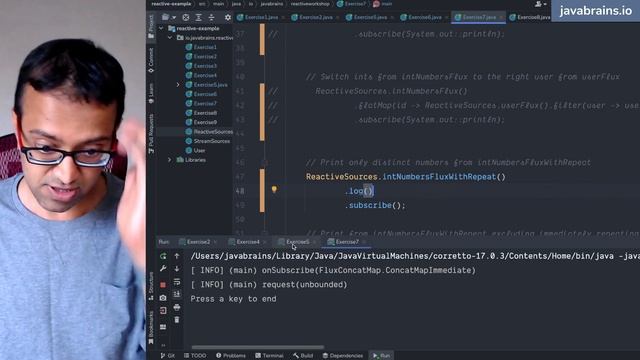 28 Exercise Using flatMap and distinct operators (Reactive programming with Java - full course) смотреть онлайн