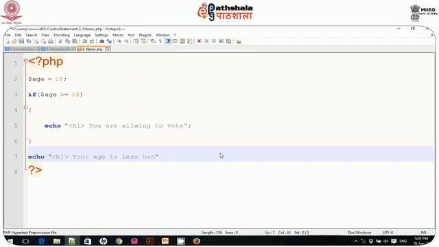 Information Technology P-09. M-05. Constant, Expression statements and PHP Control St atement смотреть онлайн