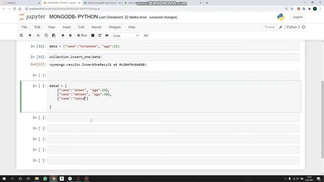 Insert (Veri Ekleme) Sorgusu - Python MongoDB Dersleri смотреть онлайн