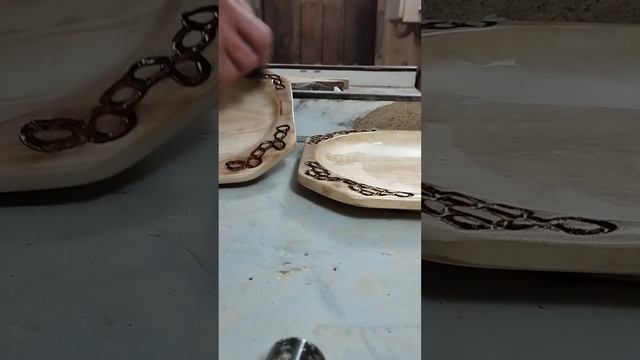 Пропитка тарелок из ясеня.