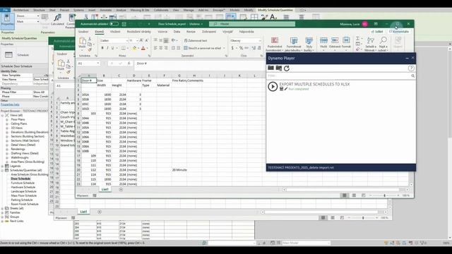 DYNAMO SCRIPT PREVIEW - EXPORT MULTIPLE REVIT SCHEDULES TO XLSX смотреть онлайн